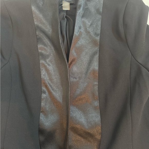 Muse Professional Shawl Collar Hip Length Long Sleeve Blazer Black R13 - Picture 7 of 14